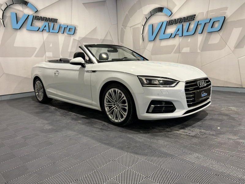 Audi A5 Cabriolet V6 3.0 TDI 218 S tronic 7 Quattro Design DIESEL Blanc Occasion à vendre