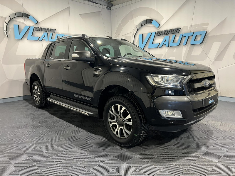 Ford RANGER DOUBLE CABINE 3.2 TDCi 200 4X4 BVA6 WILDTRAK DIESEL NOIR Occasion à vendre