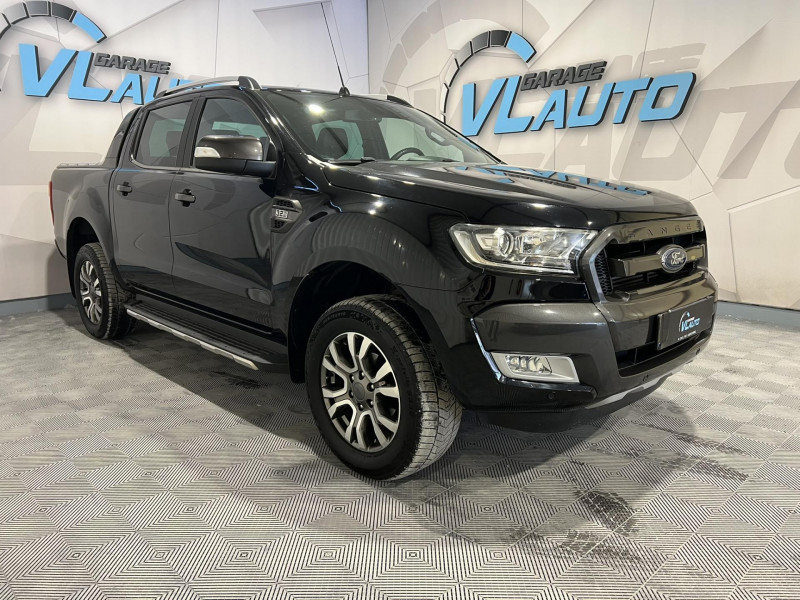 Ford RANGER DOUBLE CABINE 3.2 ECOBLUE 200 4X4 BV6 WILDTRAK DIESEL NOIR Occasion à vendre