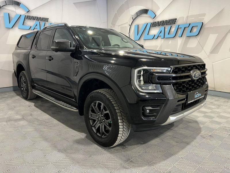 Ford RANGER DOUBLE CABINE 3.0 V6 EcoBlue - 240 - BVA S&S e-AWD  Wildtrak DIESEL NOIR Occasion à vendre