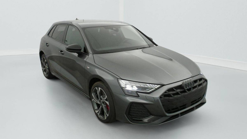Audi A3 SPORTBACK NOUVELLE 45 TFSI E HYBRIDE RECHARGEABLE 272 S TRONIC 6 S LINE Hybride Gris foncé Occasion à vendre