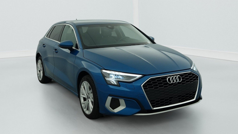 Audi A3 SPORTBACK 35 TFSI Mild Hybrid 150 S tronic 7 Design Luxe Hybride Bleu Occasion à vendre