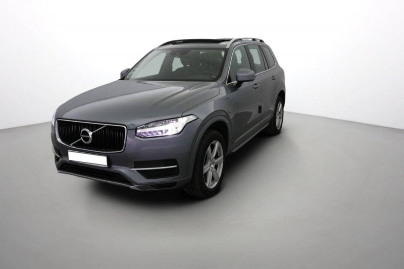 Volvo XC90 T8 TWIN ENGINE 320+87 CH GEARTRONIC 7PL MOMENTUM Hybride Gris clair Occasion à vendre