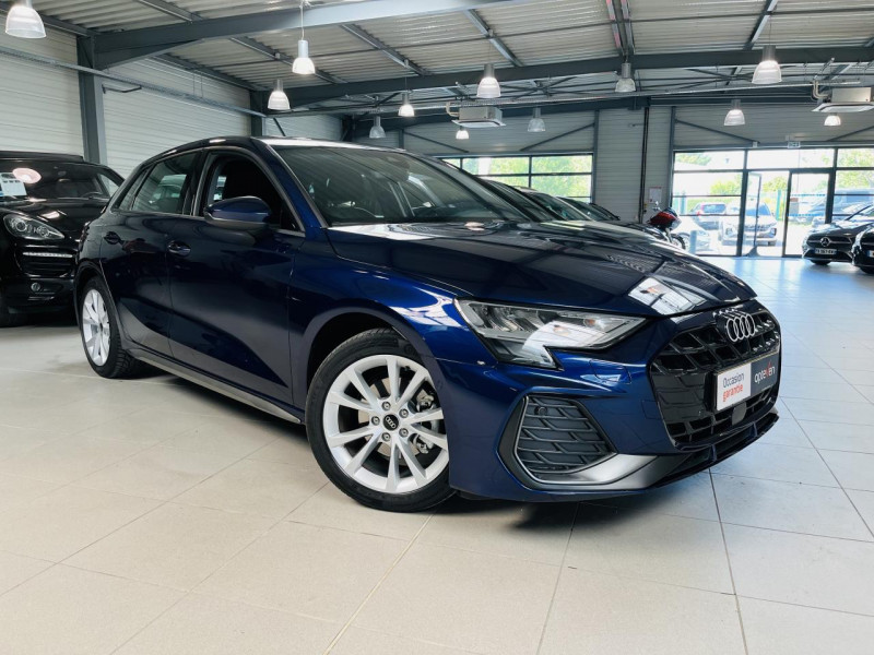 Audi A3 SPORTBACK 35 TFSI Mild Hybrid 150 S tronic 7 Business Executive - Phase 2 LOA / 399 e/mois MICRO HYBRIDE ESSENCE Navarra Blue Metallic Occasion à vendre