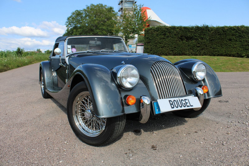 Morgan MORGAN PLUS 4 CABRIOLET 2L 156 CV CUIR FAUVE JANTES ALU RAYON CHROMES BOIS PRECIEUX Essence GRIS STERLING Occasion à vendre