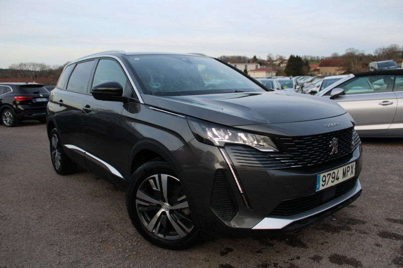 Peugeot 5008 PHASE 4 ALLURE DIESEL EAT8 BOITE AUTO PALETTE 1L5 BLUEHDI 130 CAMÃRA GPS CUIR  7 PLACES Diesel GRIS PLATINIUM Occasion à vendre