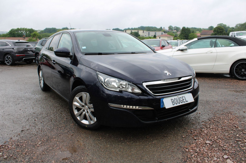 Peugeot 308 III SW ACTIVE 1L6 BLUE HDI 120 CV GPS 3D USB JA 16 RADAR BLUETOOTH RÃGULATEUR PK HIVER Diesel BLEU ENCRE MÃTAL Occasion à vendre
