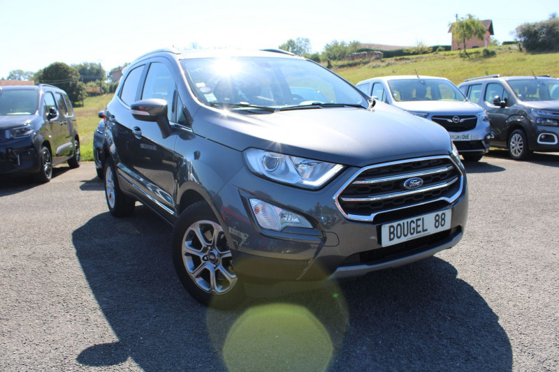 Ford ECOSPORT TITANIUM 125 CV ECOBOOST GPS 3D CLIM AUDIO USB JA 16 RADAR BLUETOOTH RÃGULATEUR Essence GRIS CARBONE Occasion à vendre