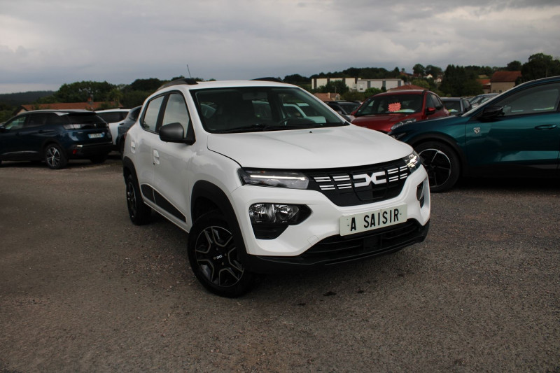 Dacia SPRING II ELECT. CONFORT PLUS CAMÃRA GPS USB CUIR LIMITEUR BLUETOOTH LEDS ACCOUDOIR  ABS Electrique BLANC GLACIER Occasion à vendre