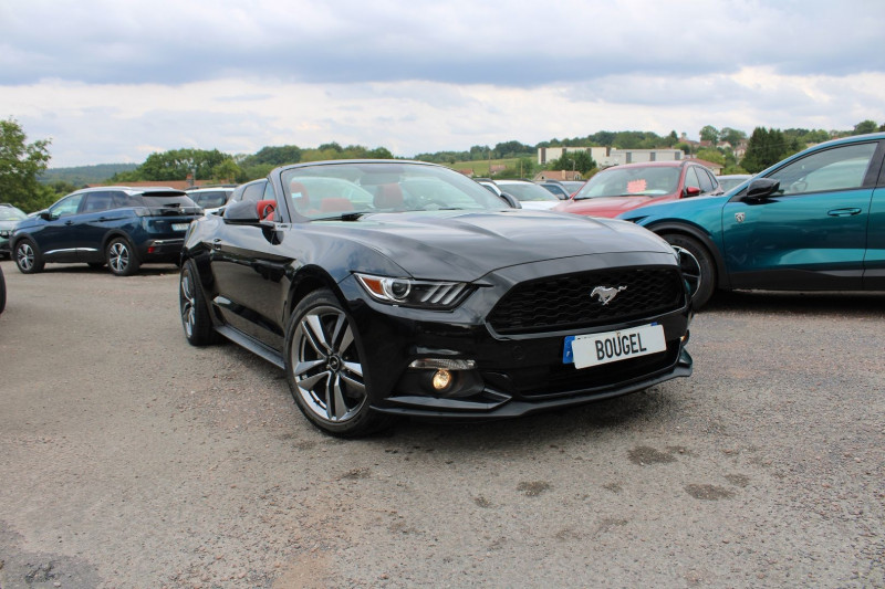 Ford MUSTANG CONVERTIBLE ECOBOOST 317 CV CABRIOLET GPS 3D CAMÃRA USB JA 19 PACK HIVER RÃGULATEUR FULL LED Essence NOIR AMERICA Occasion à vendre