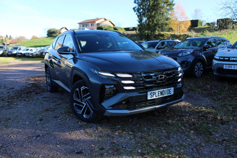 Hyundai TUCSON 5 T-GDI 215 CV SHINE HYBRIDE GPS 3D CAMERA 360Â° USB JA 19 I-COKPIT CUIR BOITE AUTO Hybride GRIS ECOTRONIC Occasion à vendre