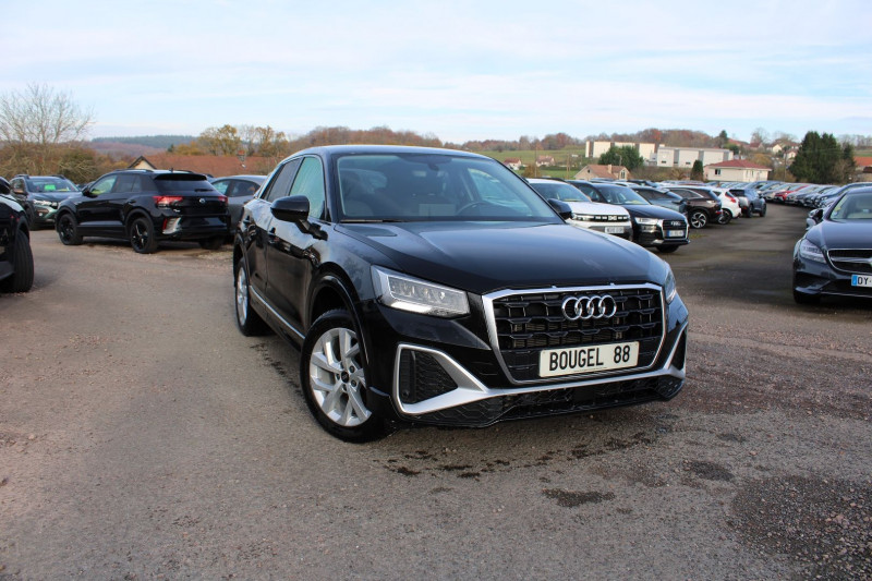 Audi Q2 S-LINE 35 TFSI 150 CV CAMÃRA FULL LED GPS 3D PK HIVER JA 17 BOITE AUTO S-TRONIC Essence NOIR MYTHOS Occasion à vendre