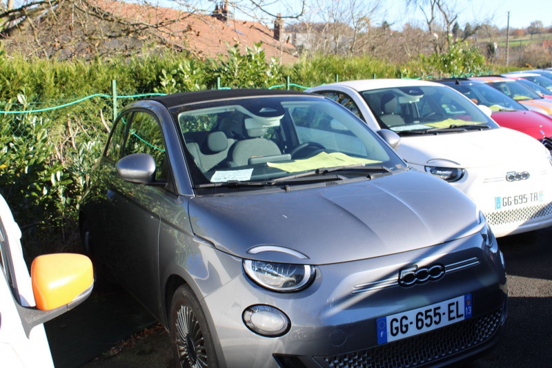 Fiat 500C 42 KWH ICONE ELECT CABRIOLET BOITE AUTO RADARS GRAND GPS USB LEDS RÃGULATEUR ABS Electrique MINERAL GREY Occasion à vendre